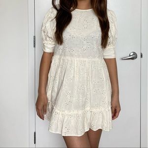 NWT Aritzia Off-White Eyelet Dress